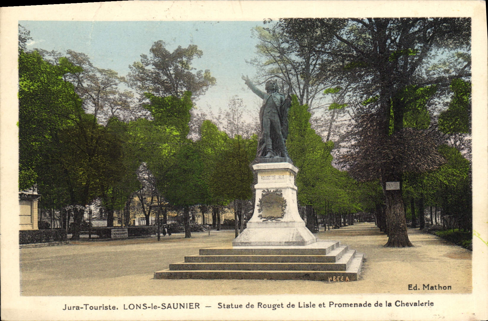 LONS-LE-SAUNIER — Statue von Rouget de Lisle und Promenade der Ritterlichkeit — Ed. Mathon