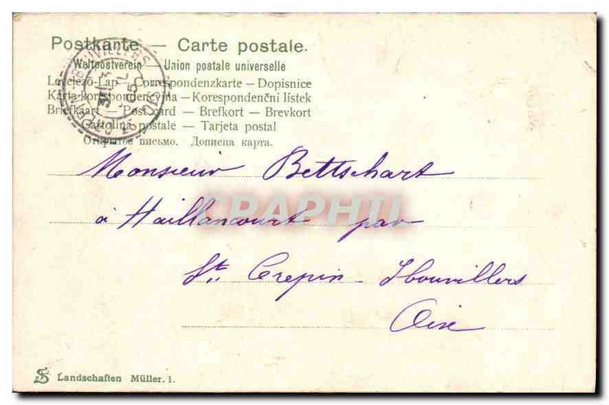 CPA Chaumiere — Rückseite