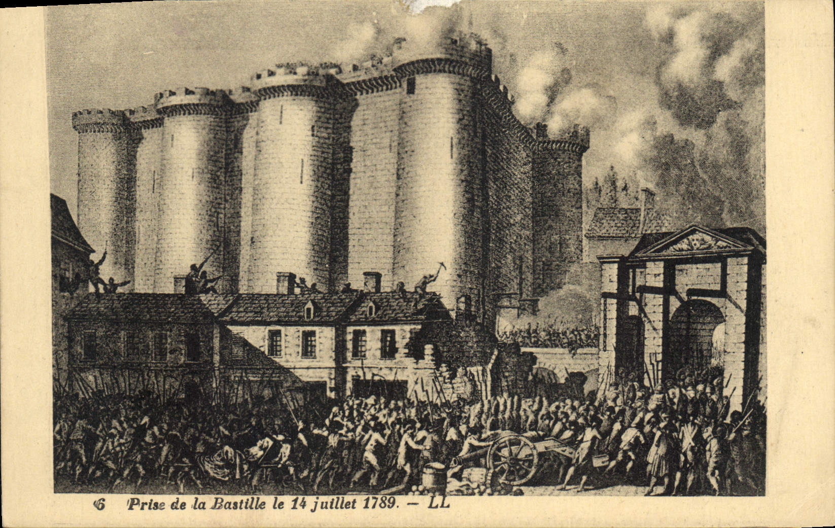 CPA Prise de la Bastille le 14 Julliet 1789 