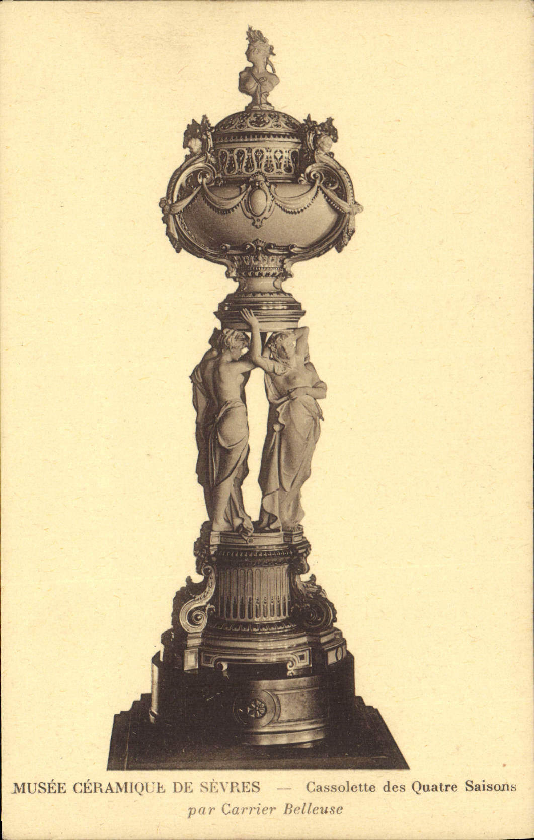 CPA Musee Ceramique de Sevres Cassolette des Quatre Saisons par Carrier Belleuse 