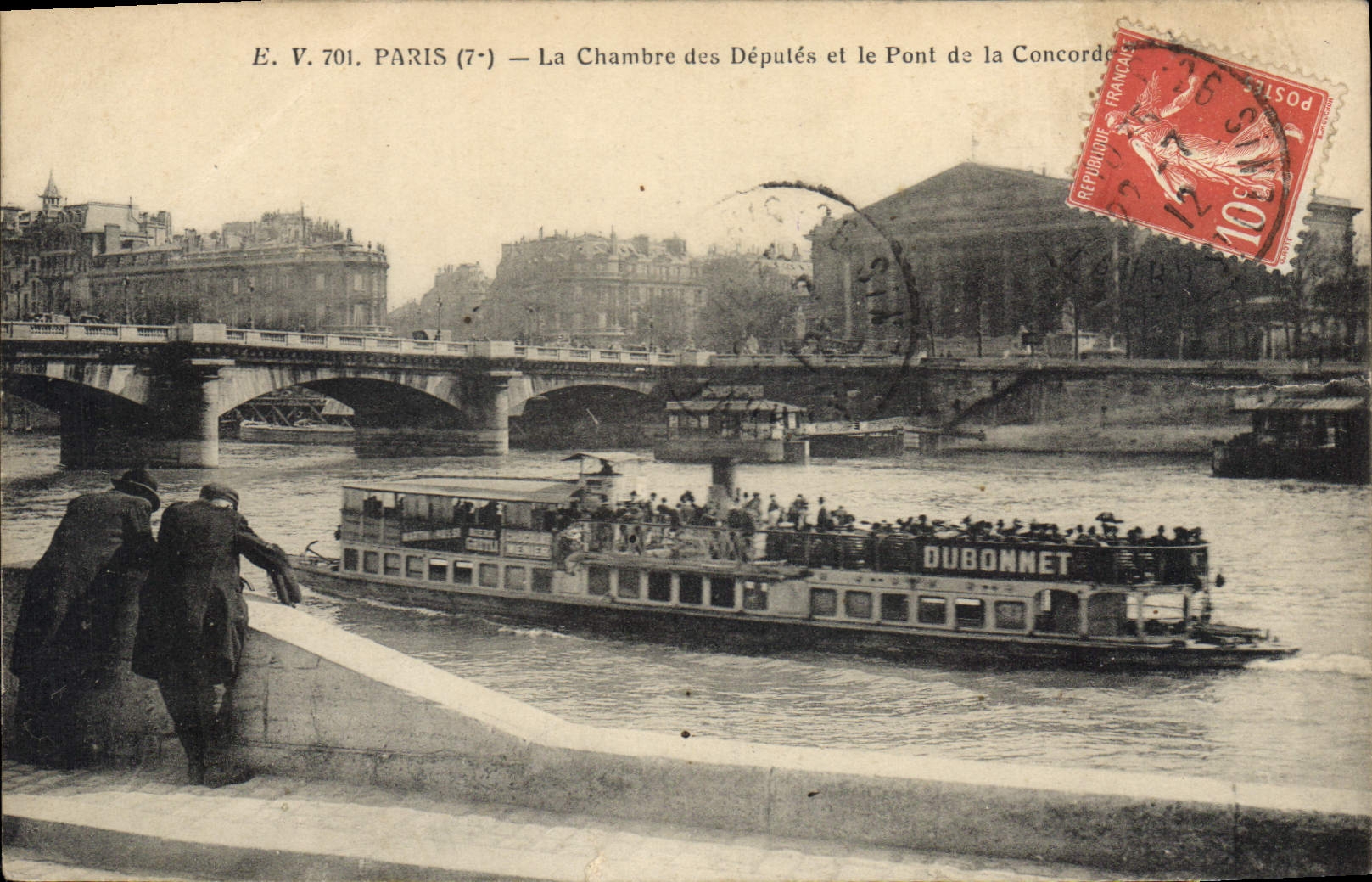 Paris (7. Bezirk) — Das Abgeordnetenhaus und der Pont de la Concorde — E.V. 701