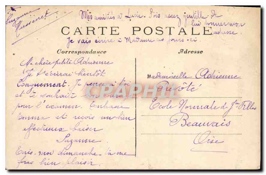 Paris (7. Bezirk) — Das Abgeordnetenhaus und der Pont de la Concorde — E.V. 701 — Rückseite