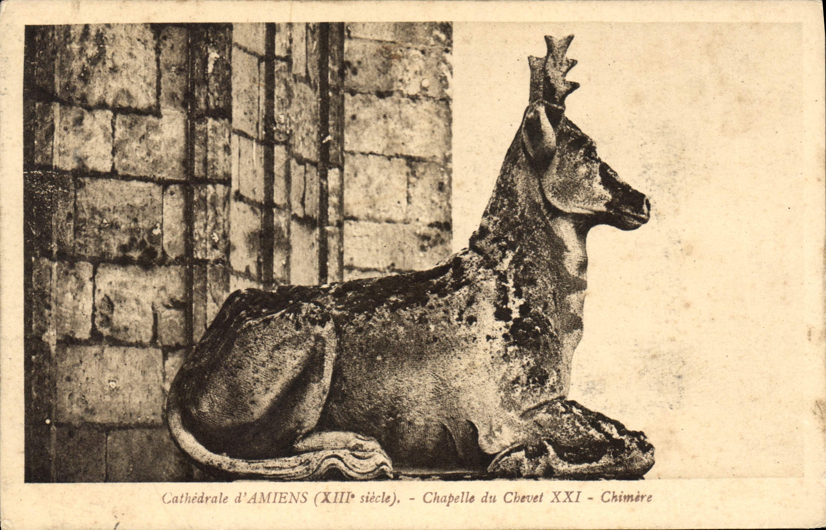 CPA Catherale d'Amiens Chapelle du Chevet Chimere 