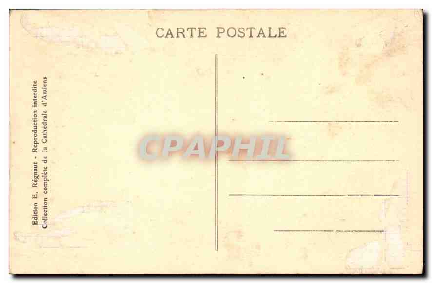 CPA Catherale d'Amiens Chapelle du Chevet Chimere  — Rückseite