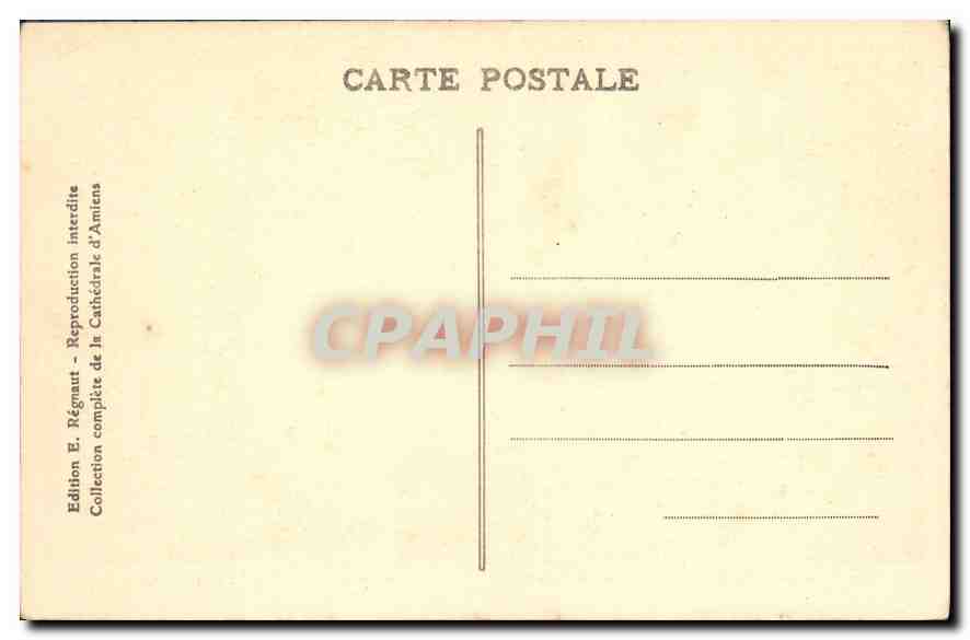 CPA Cathedrale d'Amiens Stalles du Choeur Rampe I Les Noces de Cana  — Back