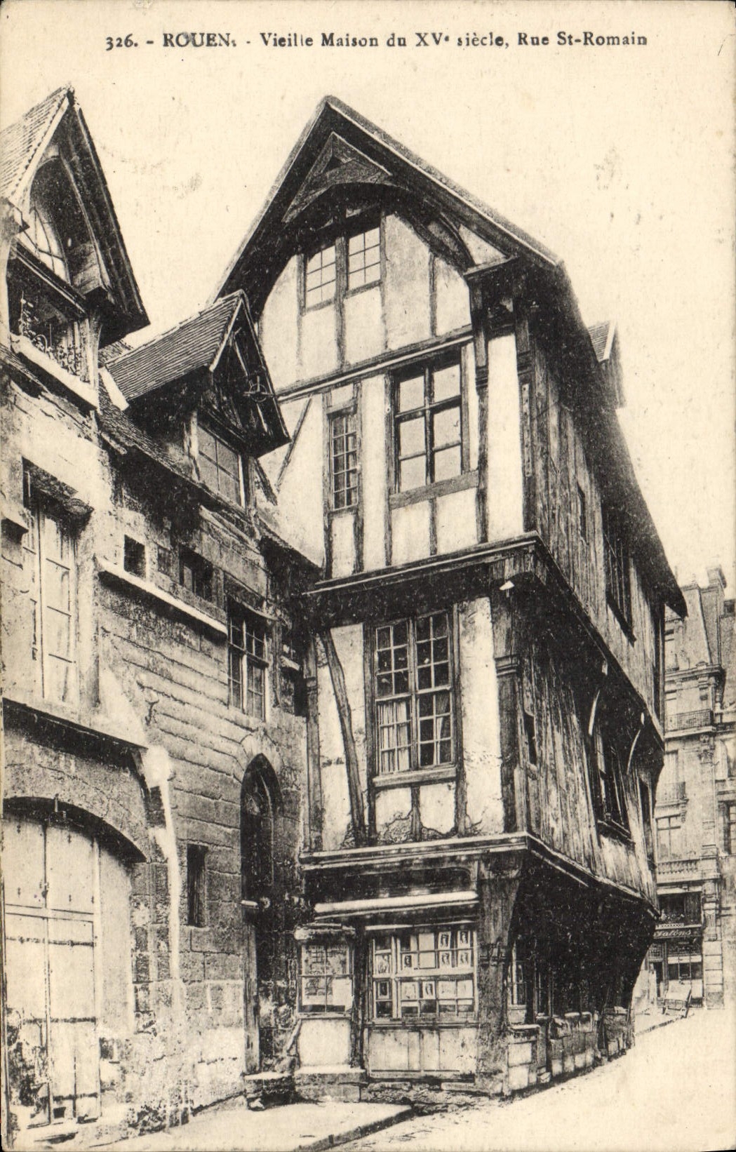 CPA Rouen Vieille Maison du XV siecle Rue St Romain 