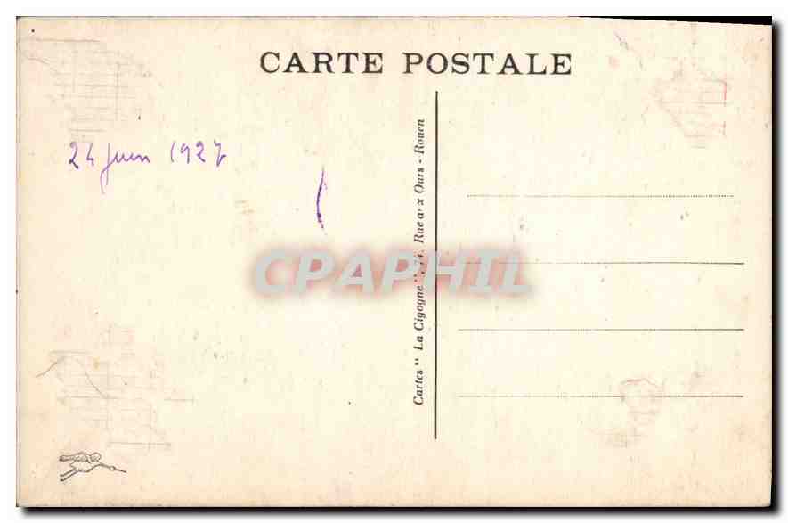 CPA La Cathedrale de Rouen Ensemble vu de la Grosse Cloche  — Rückseite