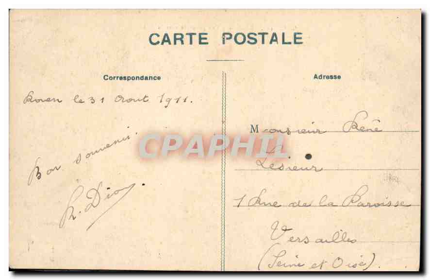 CPA Rouen Vue generale vers la Seine  — Verso