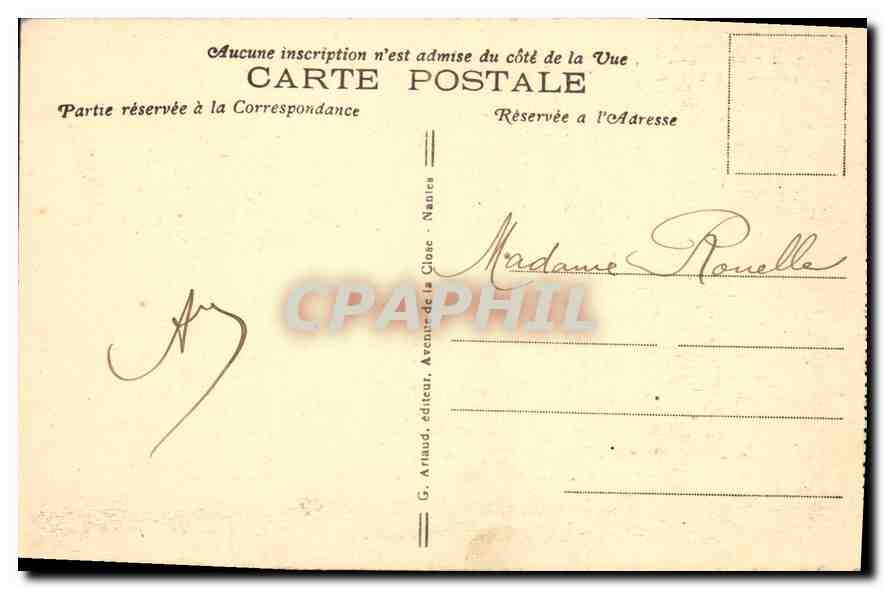 CPA Piriac sur Mer La Grotte a Madame  — Rückseite
