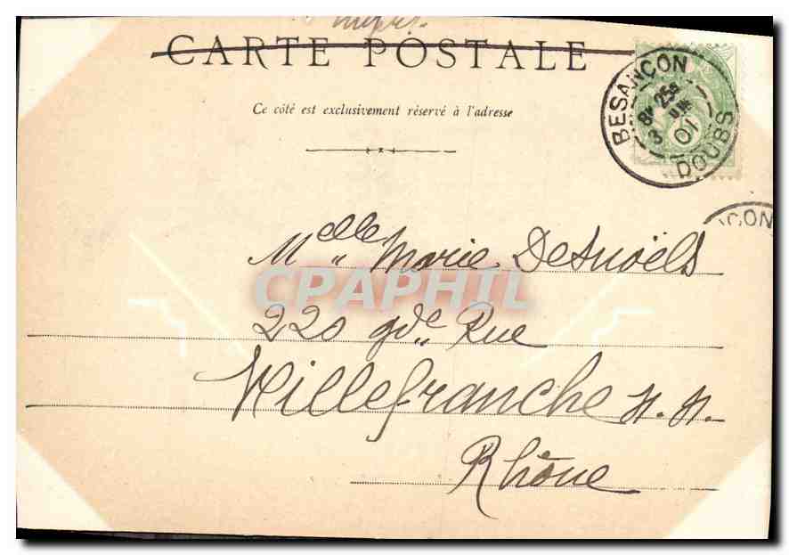 CPA Vallee de la Loue Le Chateau de Cleron  — Rückseite