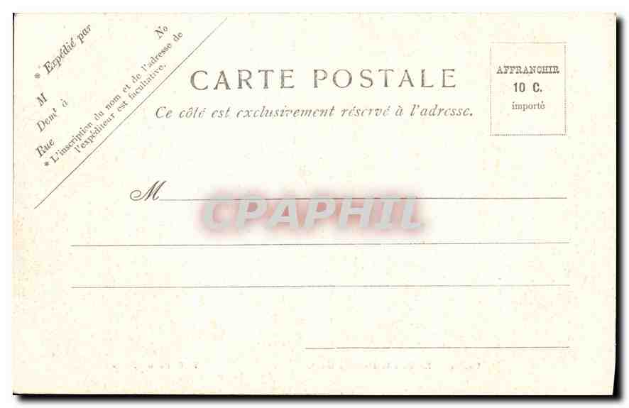 CPA Lourdes Le Fort du Gave  — Verso
