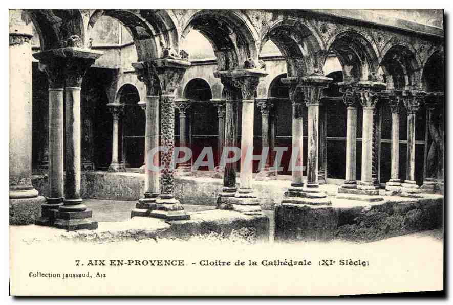 Aix-en-Provence — Cloître de la Cathédrale (XIe Siècle) — Collection Jaussaud, Aix