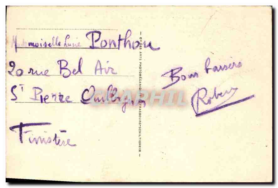 CPA Biarritz Eglise Ste Eugenie et Hotel d'Angleterne  — Verso