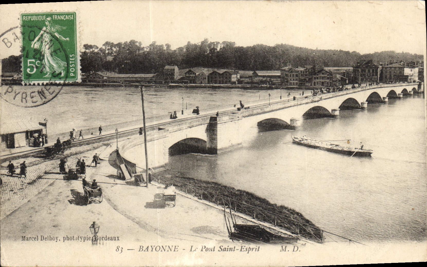 CPA Bayonne Le Pont Saint Esprit 
