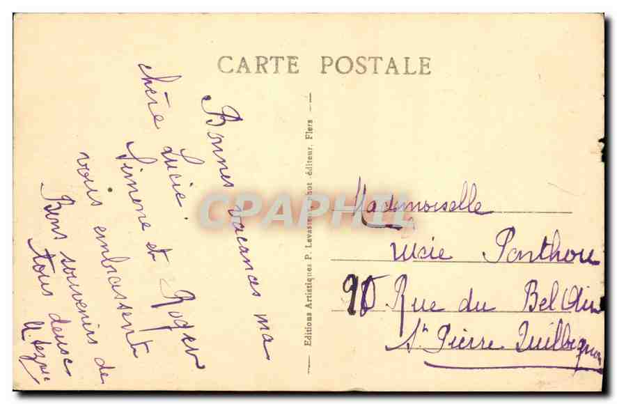 CPA Le Normandie Clecy l'Orne et le Chaine des Rochers des Parcs  — Rückseite