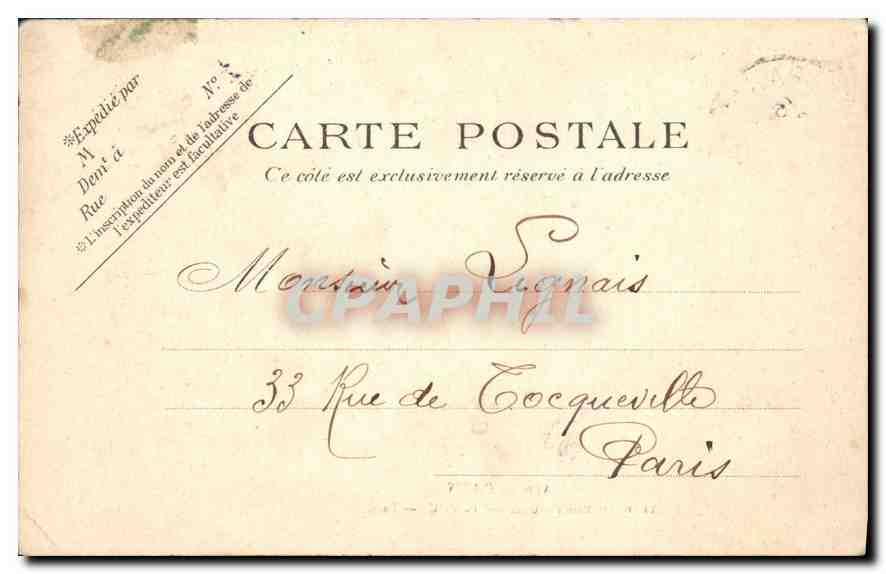 CPA Paris Le Parc Montsouris  — Rückseite