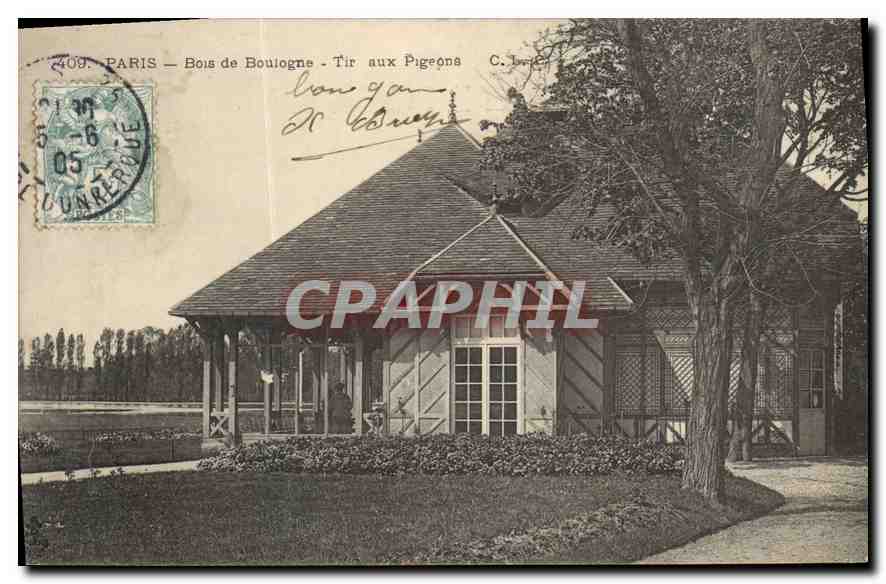 CPA Paris Bois de Boulogne Tir aux Pigeons
