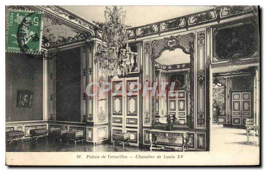 CPA Palais de Versailes Chambre de Louis XV 
