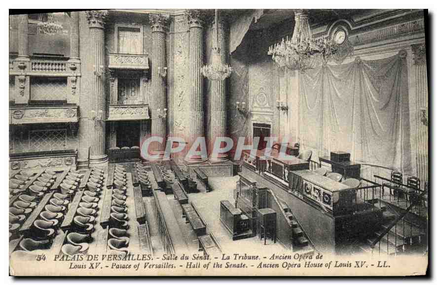 CPA Palais de Versaille Salle du Senal La Tribune Ancien Opera de Louis XV 