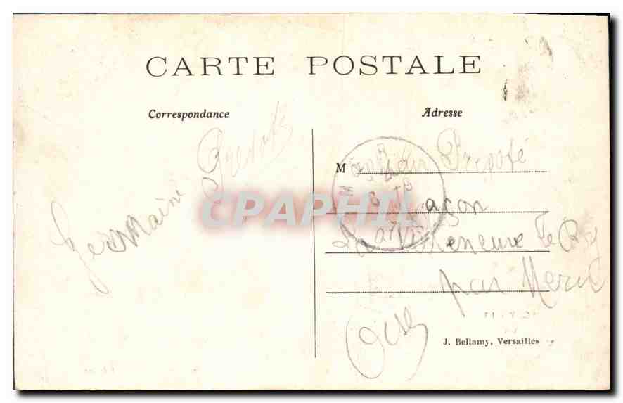 Versailles — Souvenir de Versailles — Déposé — Rückseite