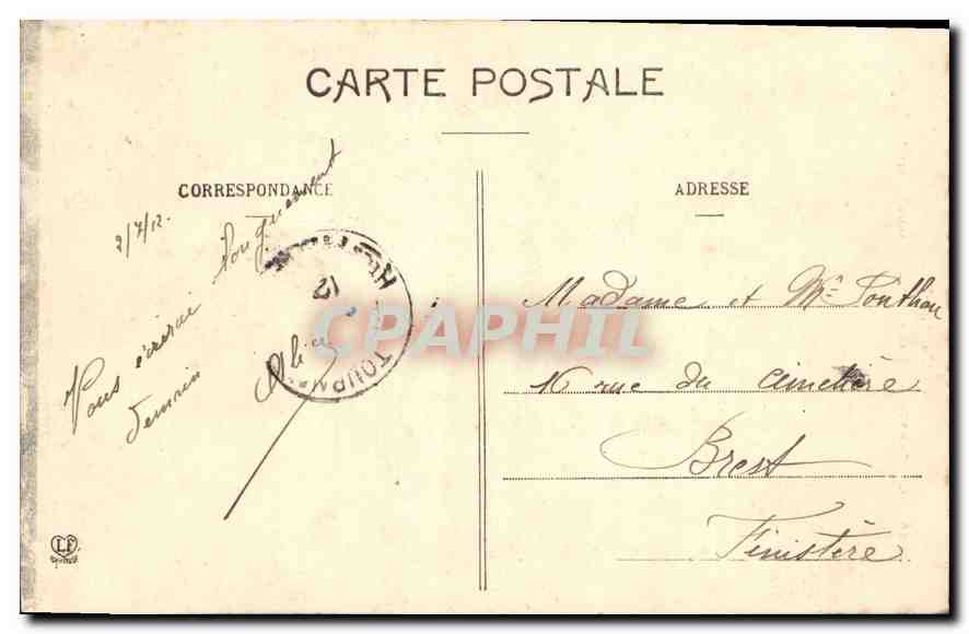 CPA Cauterets Le Gave et le Peguere  — Verso