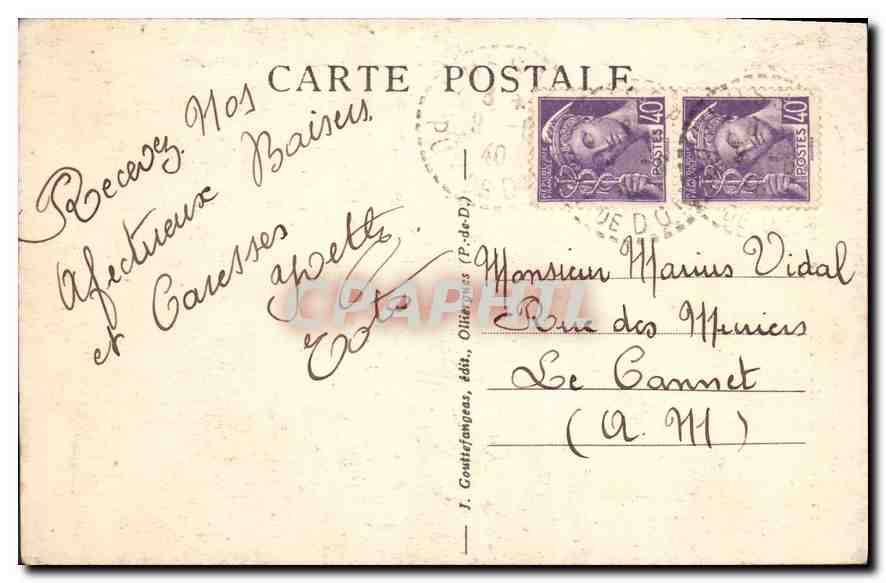 Pont-du-Château — Le Château — G. D'O. — L'Auvergne — Rückseite