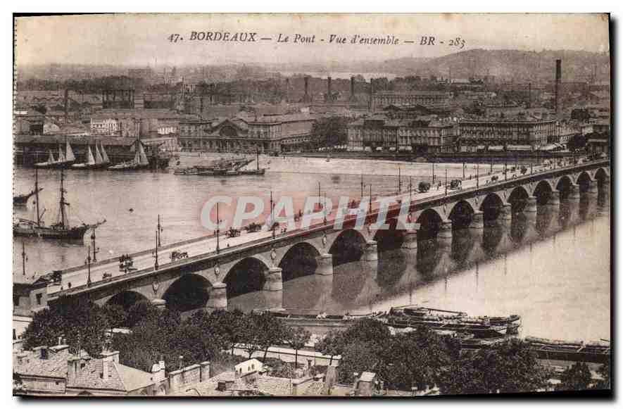 CPA Bordeaux Le Pont Vue d'ensemble 