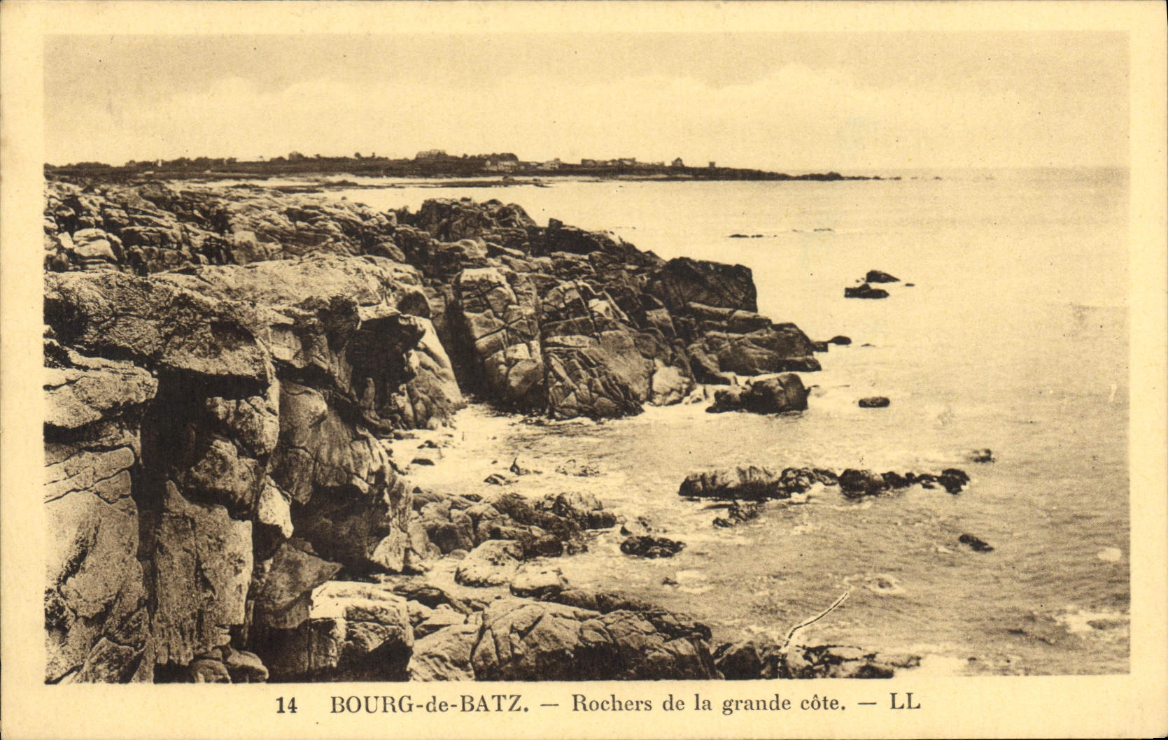 CPA Bourg de Batz Rochers de la grande cote 