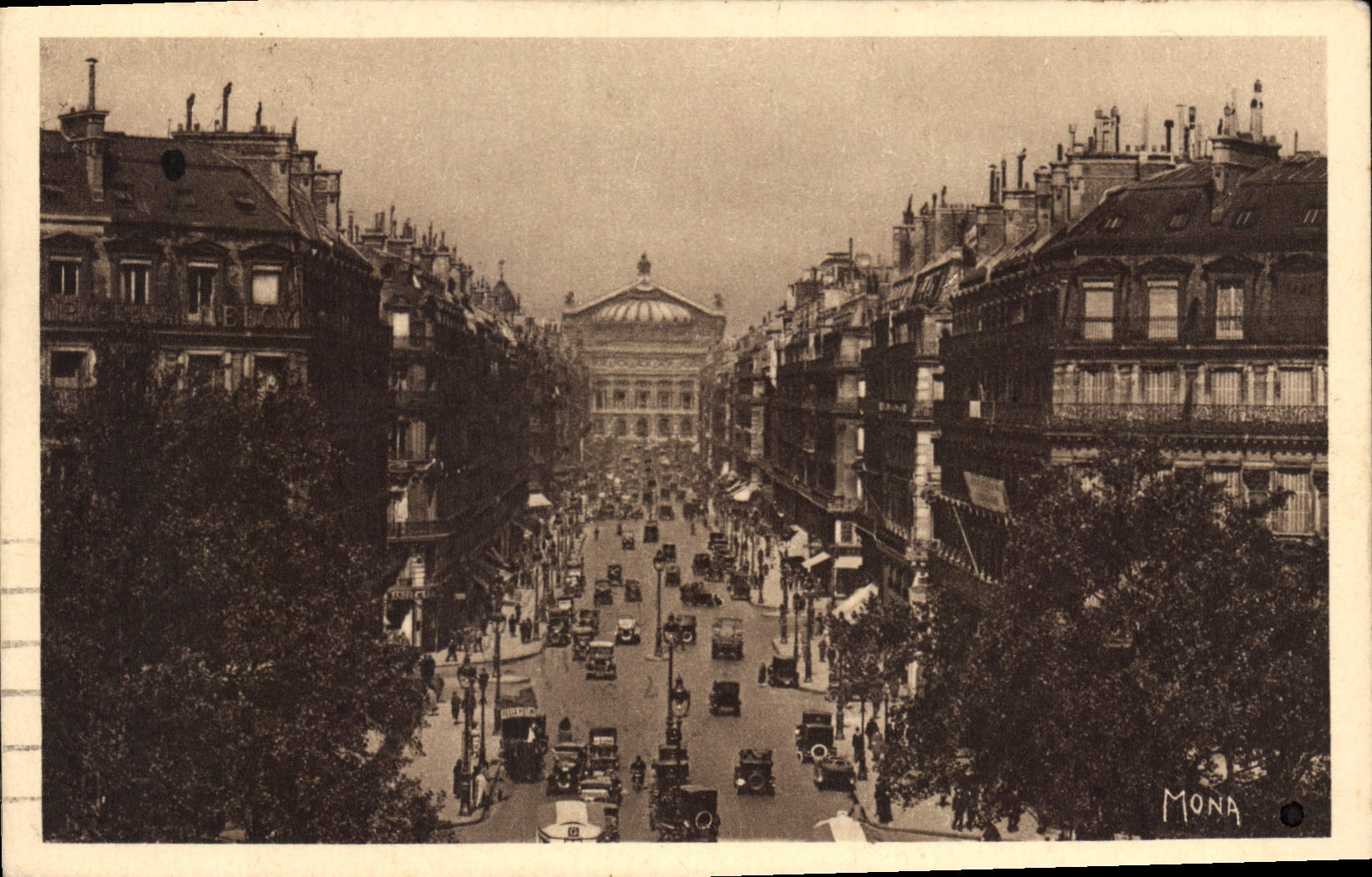 CPA Les Petits Tableaux de Paris l'Avenue de l'Opera au fond 