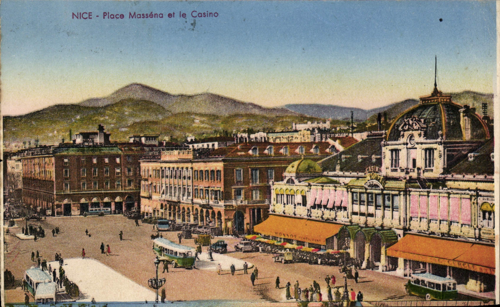 CPA Nice Place Massena et le Casino 