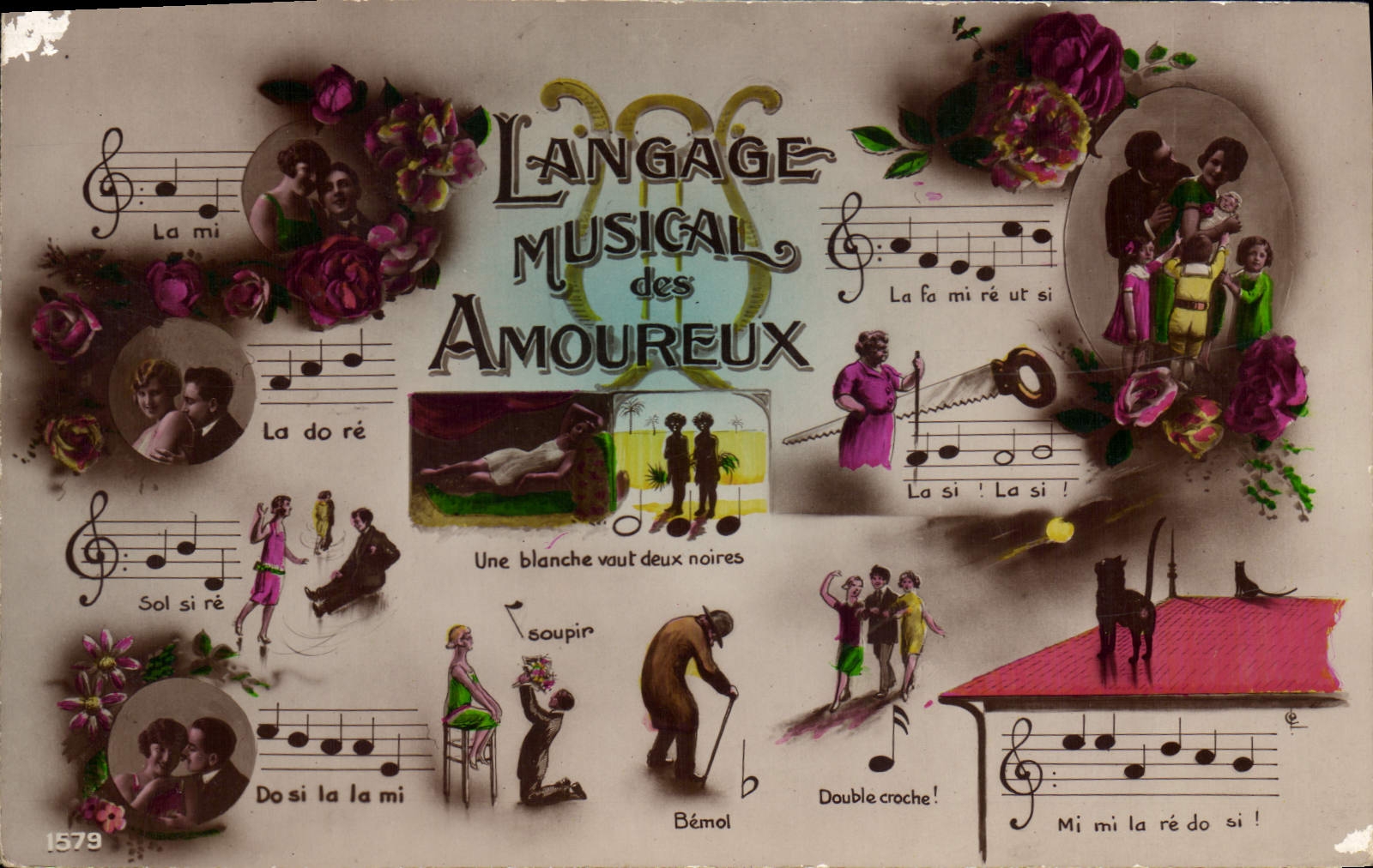 CPA Langage musical des Amoureux 