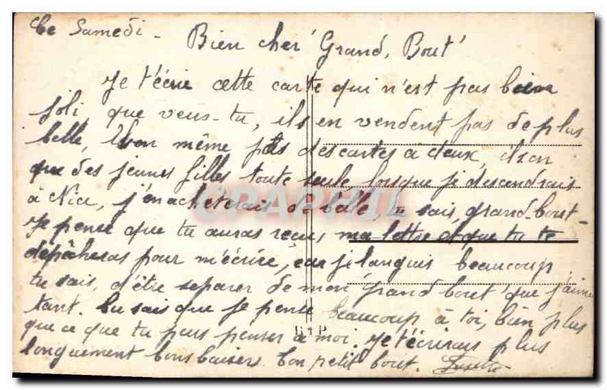 CPA Fantaisie Fleurs Hirondelle — Verso