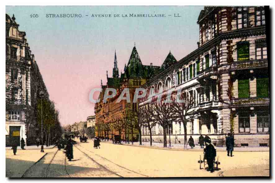 CPA Strasbourg Avenue de la Marseillaise 