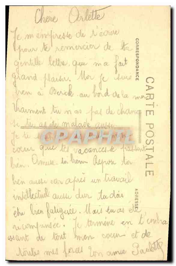 CPA Berck Plage Le Grand Casino de la Plage  — Rückseite