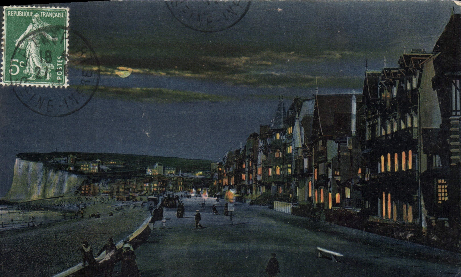 Night View of the Coast — Publisher Not Visible — Series Number Not Legible