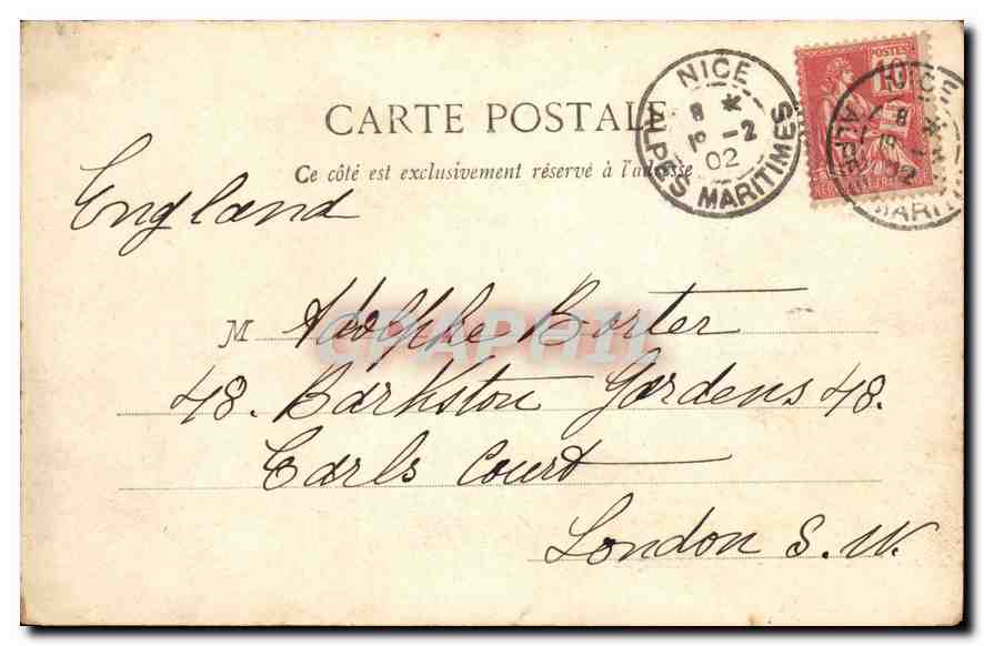 CPA Beaulieu Petite Afrique  — Verso