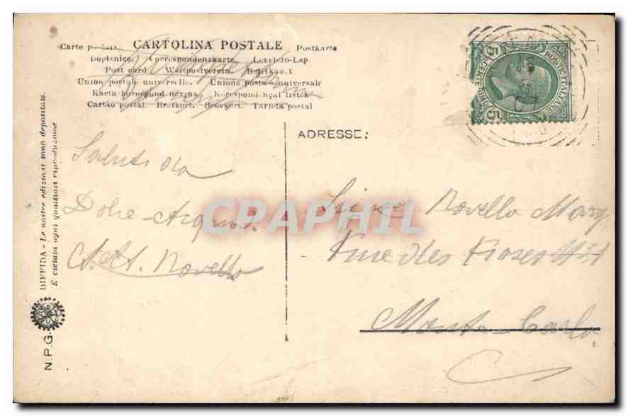 CPA Fantaisie Fleurs — Verso