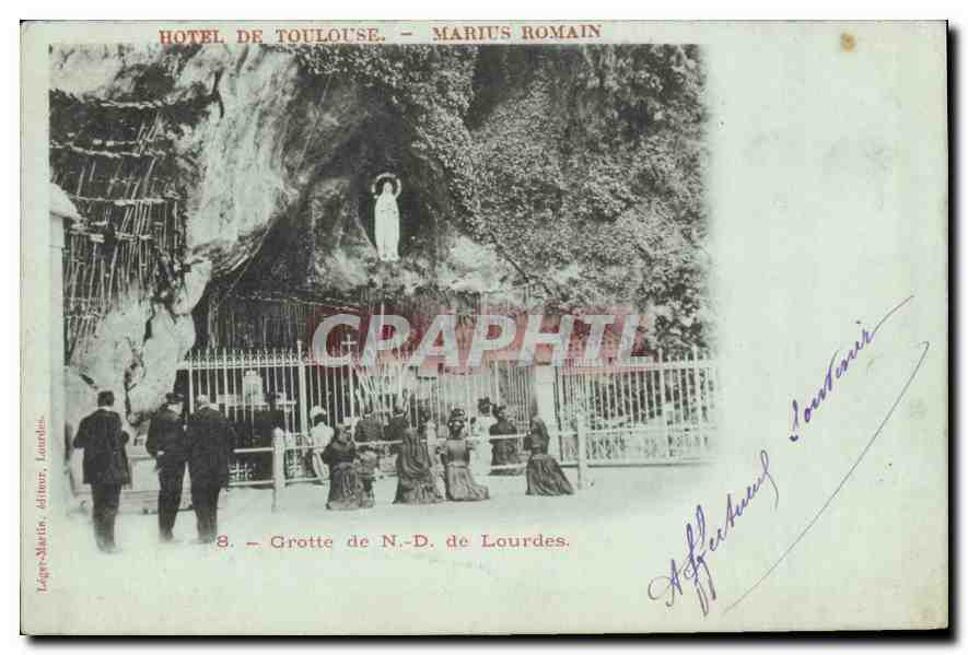 CPA Hotel de Toulose Marius Romain Grotte de ND de Lourdes 