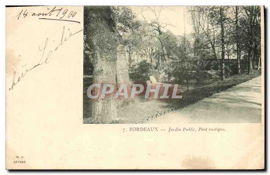 CPA Bordeaux Jardin Public Pont vustigne 