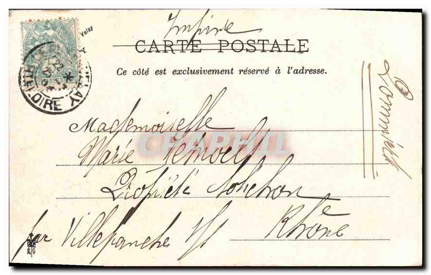 CPA Le Puy l'ensemble de l'Eglise Saint Pierre des Carmes et du vieux pont cintre du Dilaizon  — Rückseite