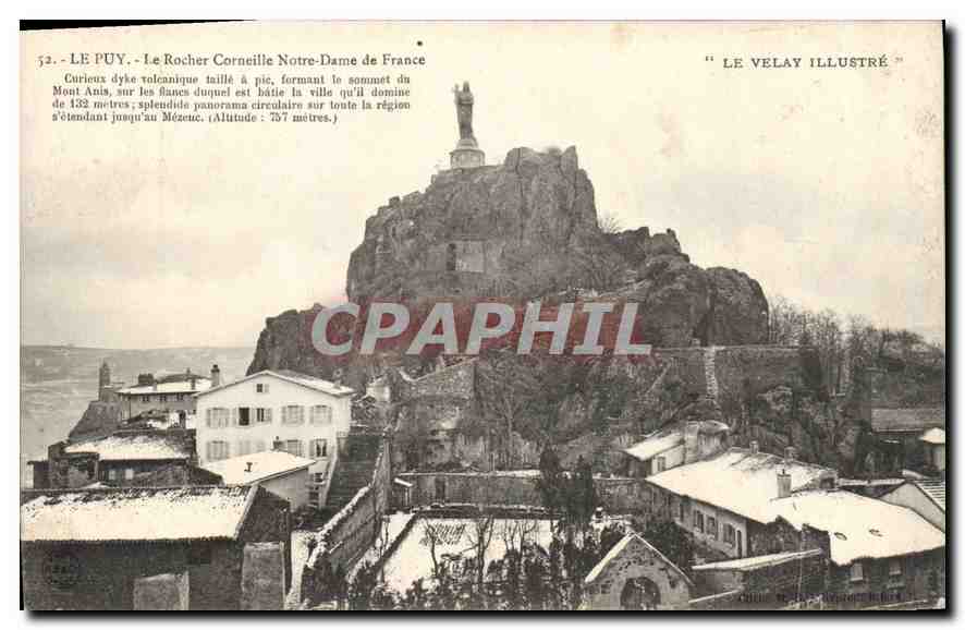 CPA Le Puy Le Rocher Corneille Notre Dame de France 