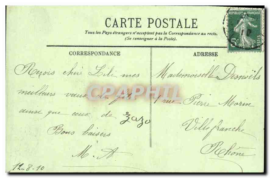 CPA Environs du Mont Dore Chemin de Sancy  — Rückseite