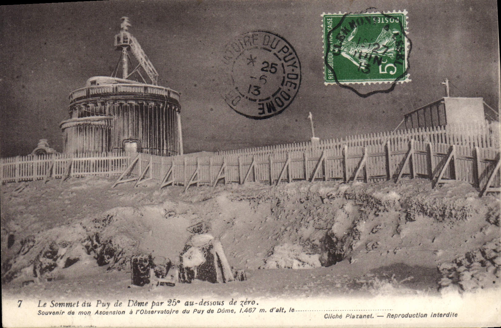 CPA Le Sommet du Puy de Dome Souvenir de mon Ascension 