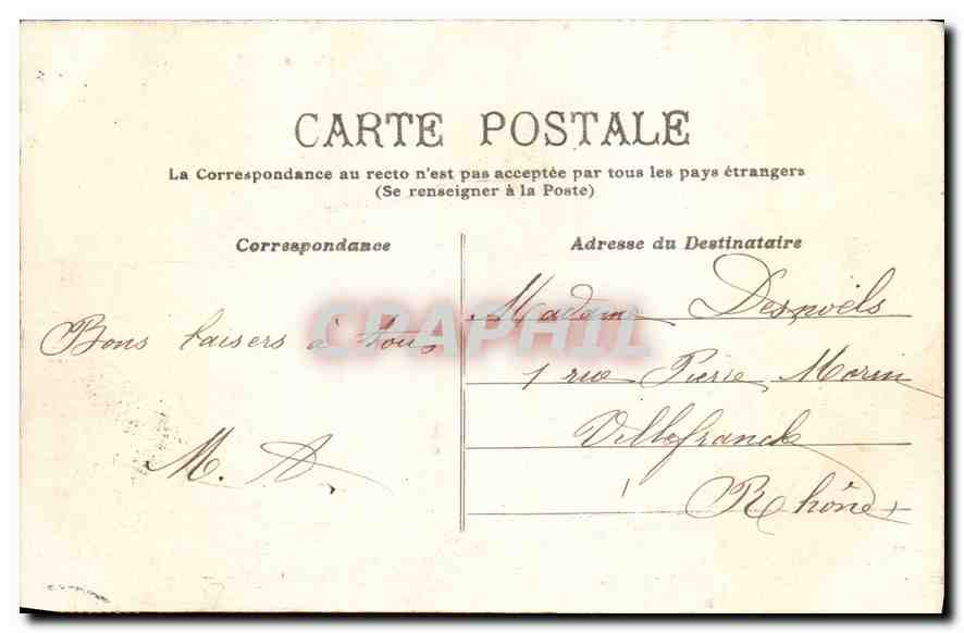 CPA Le Cascade du Saut du Loup Paysage d'Hiver  — Verso