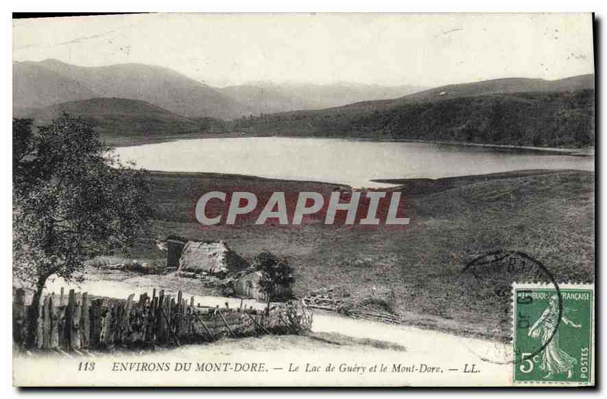 CPA Environs du Mont Dore Le Lac de Guery et le Mont Dore 