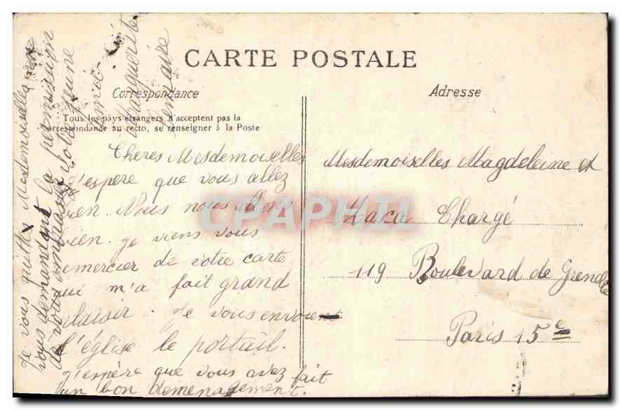 CPA La Normandie La CPA Elbeuf l'Eglise Saint Jean Portail  — Rückseite