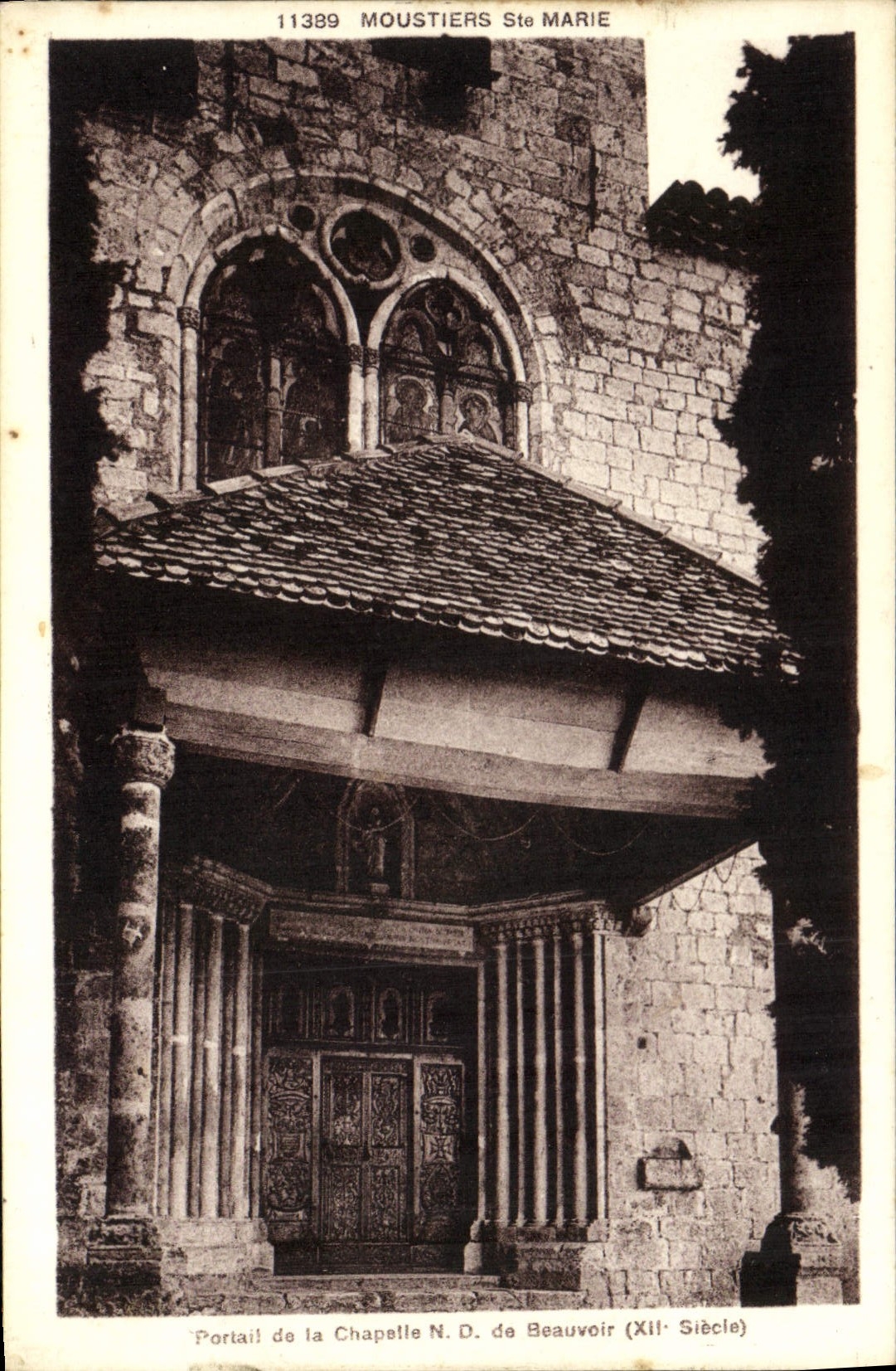 CPA Moustiers Ste Marie Portail de la Chapelle de Beauvoir 