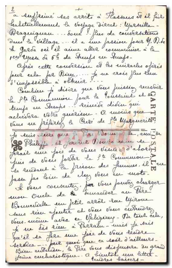 CPA Les Pyrenees Lourdes La Maison paternelle de Bernadette  — Verso