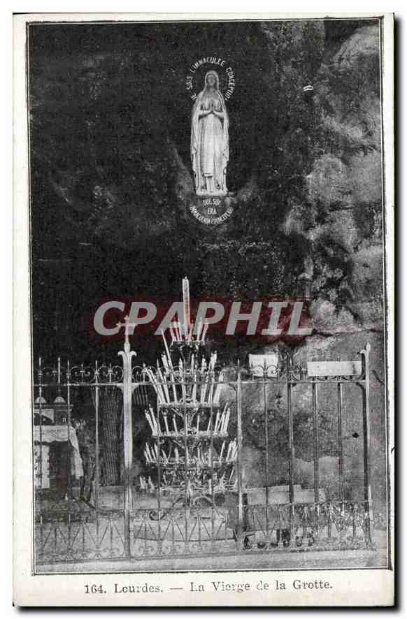 CPA Lourdes La Vierge de la Grotte 