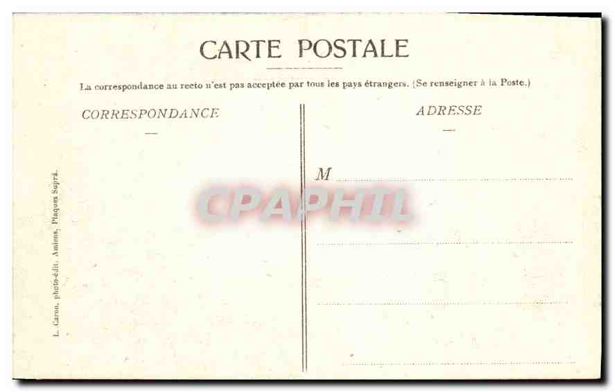 CPA Amiens Cathedrale  — Back